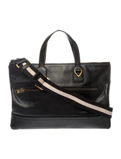 Pre-owned Bally Leather Shoulder Bag In Black