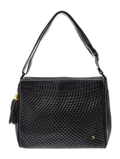 Pre-owned Bally Leather Shoulder Bag In Black