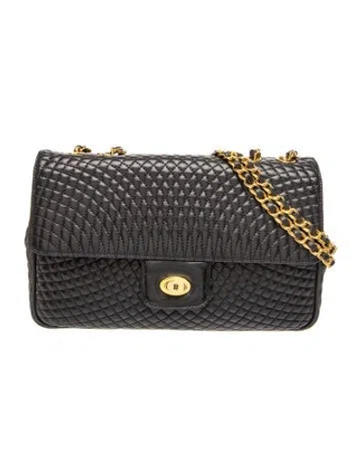 Pre-owned Bally Leather Shoulder Bag In Black