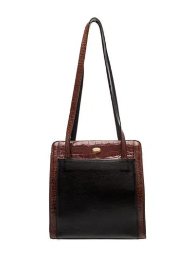 Pre-owned Bally Leather Shoulder Bag In Black/brown
