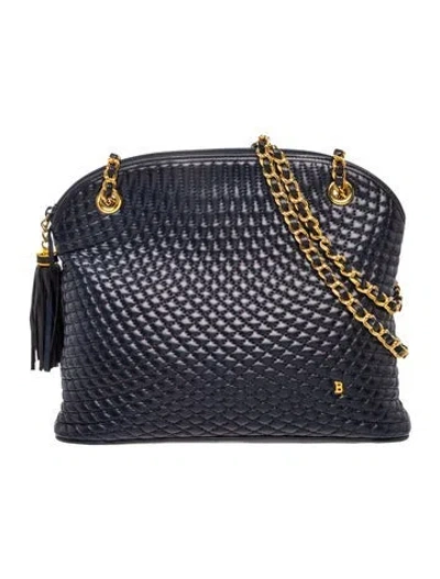 Pre-owned Bally Leather Shoulder Bag In Blue
