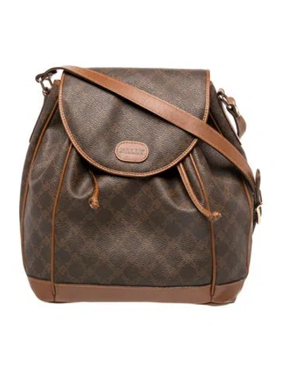 Pre-owned Bally Leather Shoulder Bag In Brown