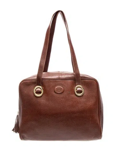 Pre-owned Bally Leather Shoulder Bag In Brown
