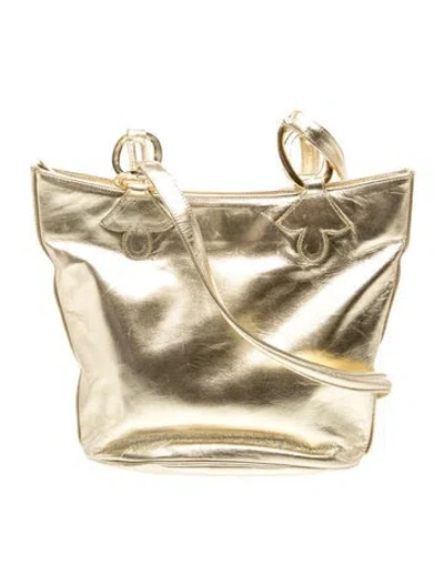 Pre-owned Bally Leather Shoulder Bag In Gold
