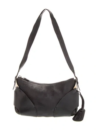 Pre-owned Bally Leather Shoulder Bag In Grey