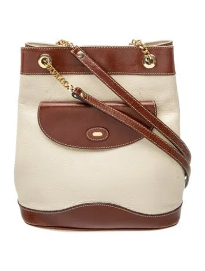 Pre-owned Bally Leather Shoulder Bag In Neutral