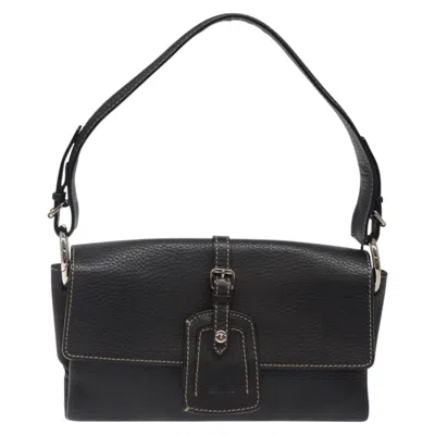 Pre-owned Bally Leather Shoulder Bag () In Black