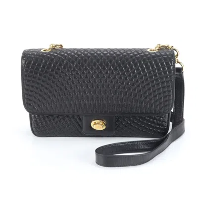 Pre-owned Bally Leather Shoulder Bag () In Black