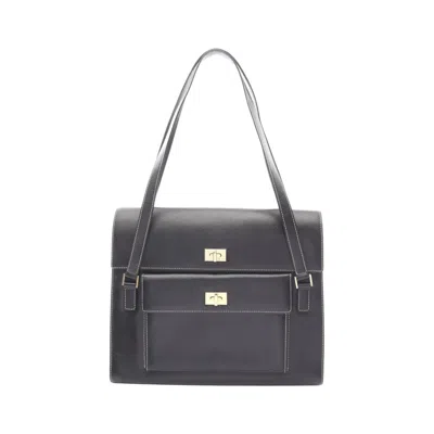 Pre-owned Bally Leather Shoulder Bag () In Black