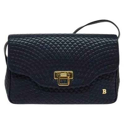 Pre-owned Bally Leather Shoulder Bag () In Blue
