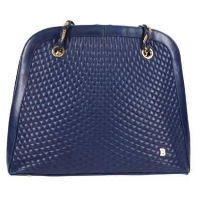 Pre-owned Bally Leather Shoulder Bag () In Blue