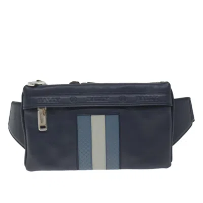 Pre-owned Bally Leather Shoulder Bag () In Blue