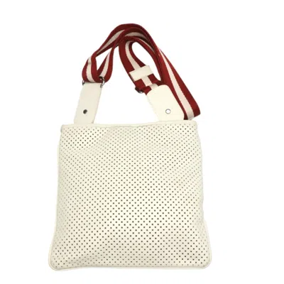 Pre-owned Bally Leather Shoulder Bag () In White