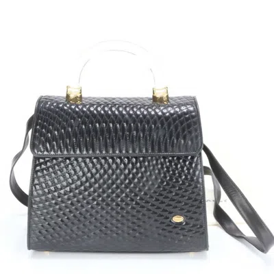 Pre-owned Bally Leather Shoulder Bag Tote Bag () In Black