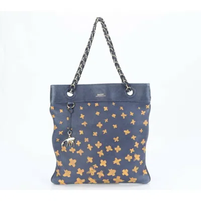 Pre-owned Bally Leather Shoulder Bag Tote Bag () In Blue