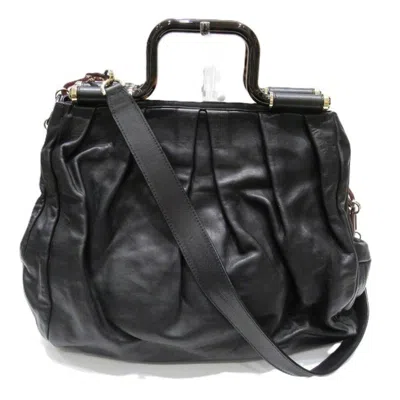 Pre-owned Bally Leather Shoulder Bag Tote Bag () In Black