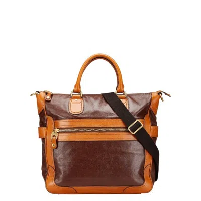 Pre-owned Bally Leather Shoulder Bag Tote Bag () In Brown