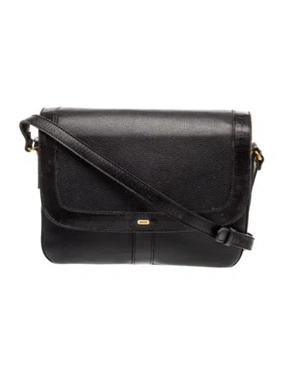 Pre-owned Bally Leather Shoulder Bag Vintage In Black