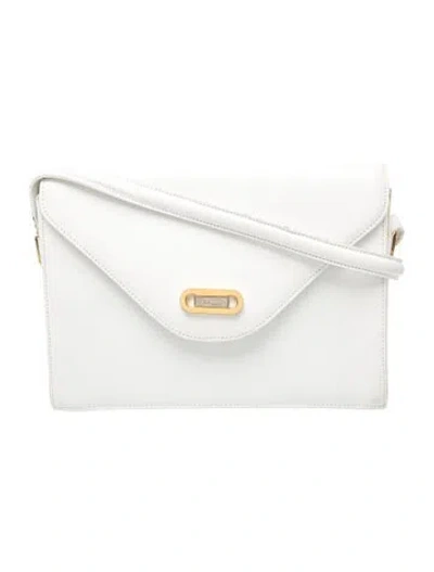 Pre-owned Bally Leather Shoulder Bag In White