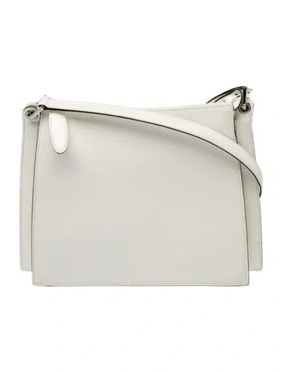 Pre-owned Bally Leather Shoulder Bag In White