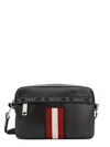 BALLY LEATHER SHOULDER BAG WITH ICONIC FRONTAL BAND