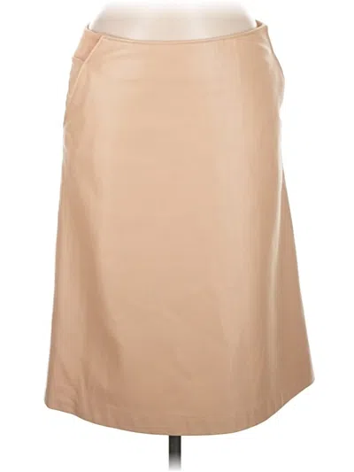 Pre-owned Bally Leather Skirt In Tan