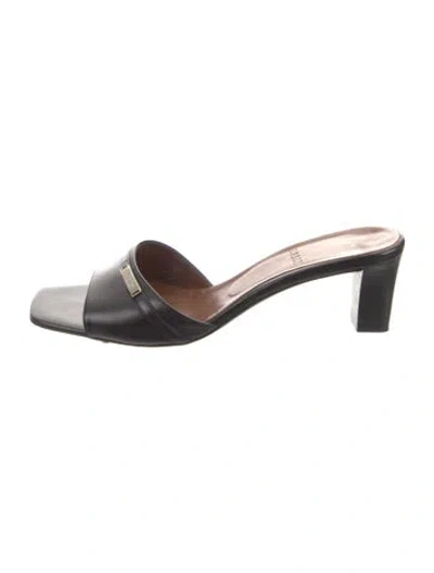 Pre-owned Bally Leather Slides In Black