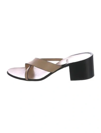 Pre-owned Bally Leather Slides In Black