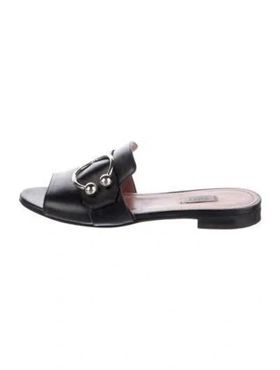 Pre-owned Bally Leather Slides In Black