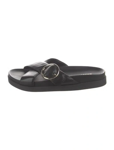 Pre-owned Bally Leather Slides In Black