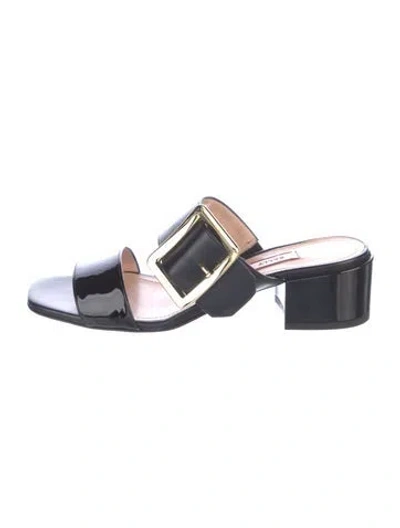 Pre-owned Bally Leather Slides In Blue