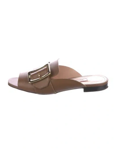 Pre-owned Bally Leather Slides In Brown