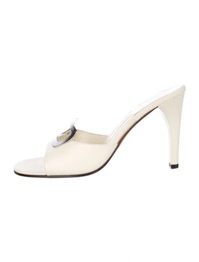 Pre-owned Bally Leather Slides In Neutral