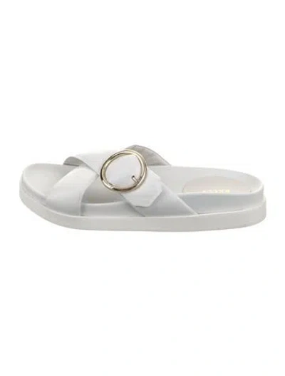 Pre-owned Bally Leather Slides In White