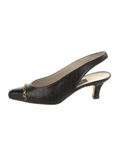 Pre-owned Bally Leather Slingback Pumps In Black