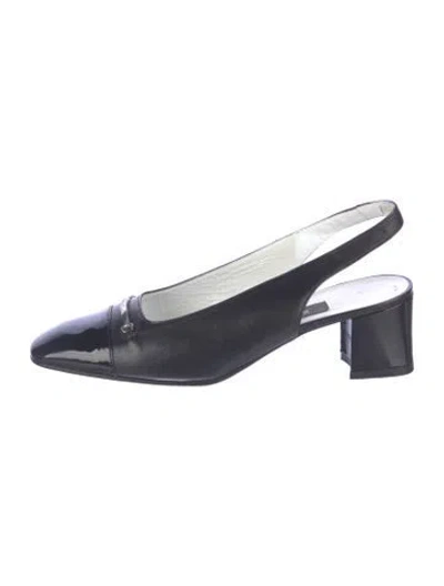 Pre-owned Bally Leather Slingback Pumps In Blue