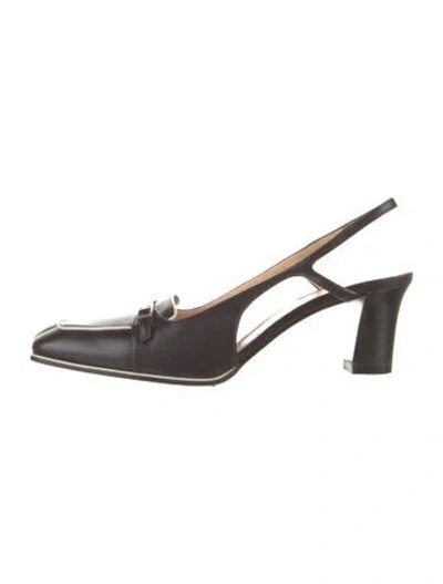 Pre-owned Bally Leather Slingback Pumps In Multi