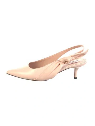 Pre-owned Bally Leather Slingback Pumps In Pink