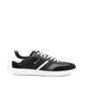 Bally Roget Leather Sneakers Contrast Sole In Black