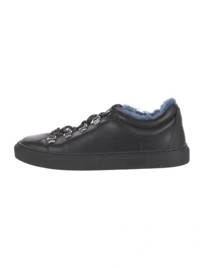 Pre-owned Bally Leather Sneakers In Black