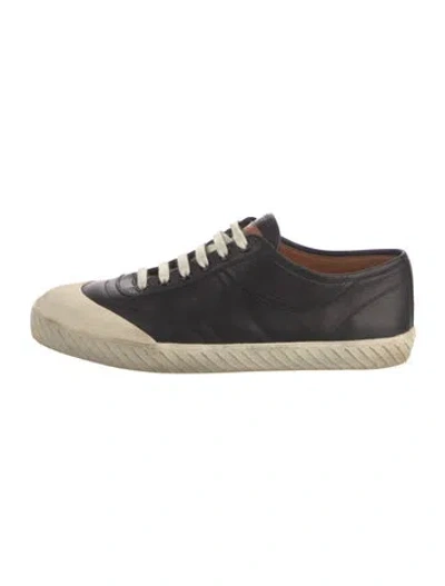 Pre-owned Bally Leather Sneakers In Black