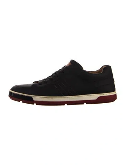 Pre-owned Bally Leather Sneakers In Black