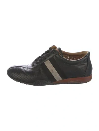 Pre-owned Bally Leather Sneakers In Black