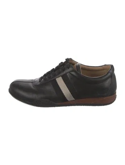 Pre-owned Bally Leather Sneakers In Black