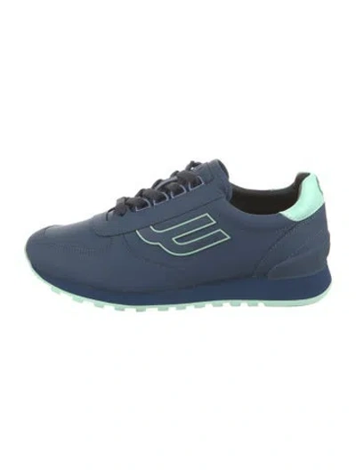 Pre-owned Bally Leather Sneakers In Blue