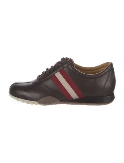 Pre-owned Bally Leather Sneakers In Brown