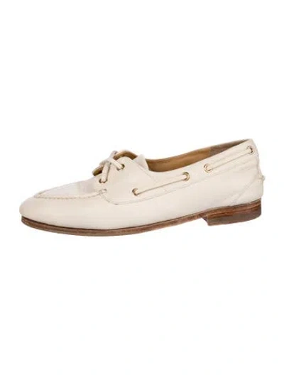Pre-owned Bally Leather Sneakers In Neutrals