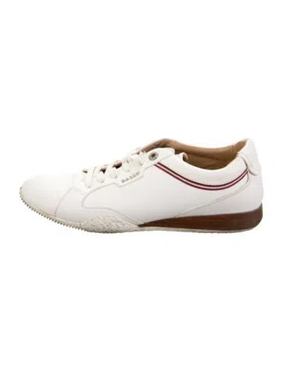 Pre-owned Bally Leather Sneakers In Silver