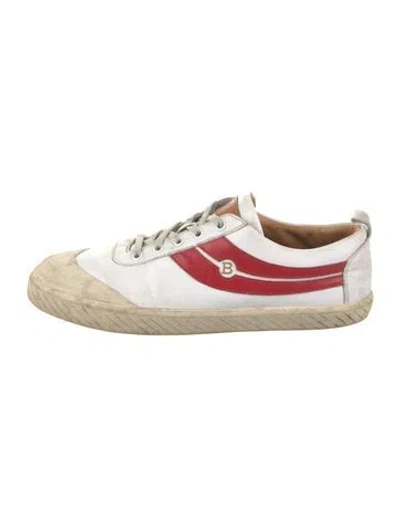 Pre-owned Bally Leather Sneakers In White
