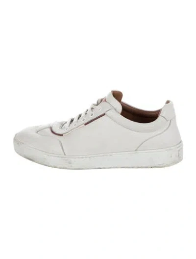 Pre-owned Bally Leather Sneakers In White